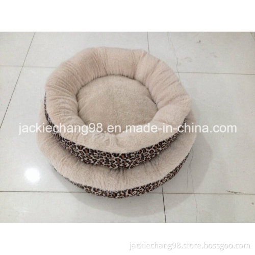 Round Shape Printed Polyester Canvas and PV Fleece Bed for Dog